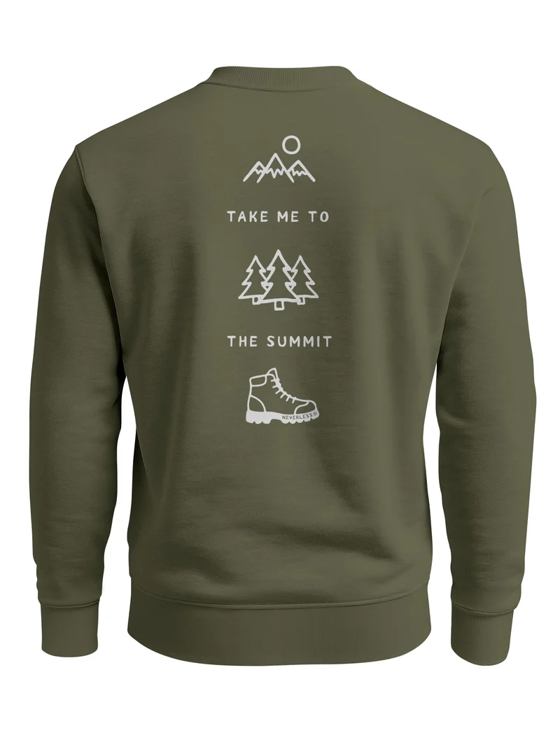 Herren Sweatshirt Summit Hiking Backprint Regular Fit