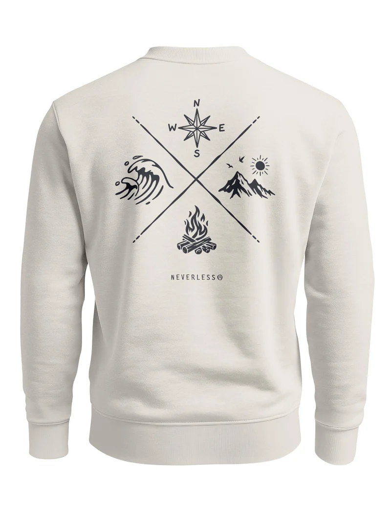 Herren Sweatshirt Nature Hike Backprint Regular Fit