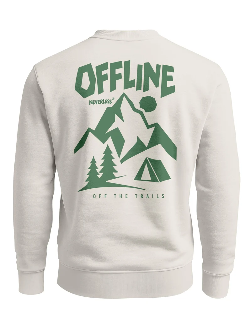 Herren Sweatshirt Offline Outdoor Backprint Regular Fit