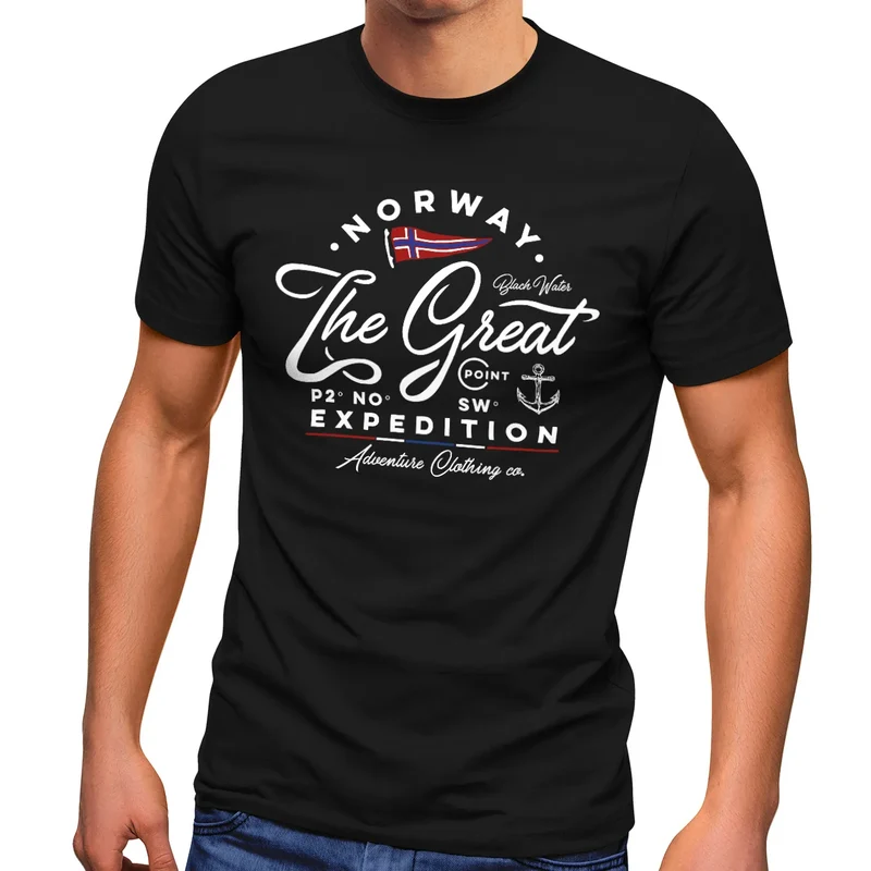 Herren T-Shirt Norwegen The Great Expedition Outdoor Adventure Fashion Streetstyle