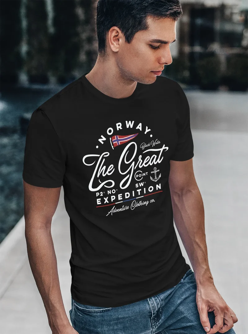 Herren T-Shirt Norwegen The Great Expedition Outdoor Adventure Fashion Streetstyle