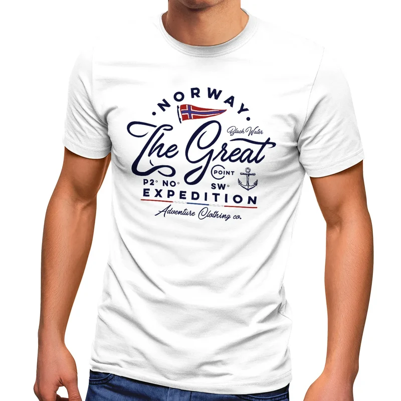 Herren T-Shirt Norwegen The Great Expedition Outdoor Adventure Fashion Streetstyle