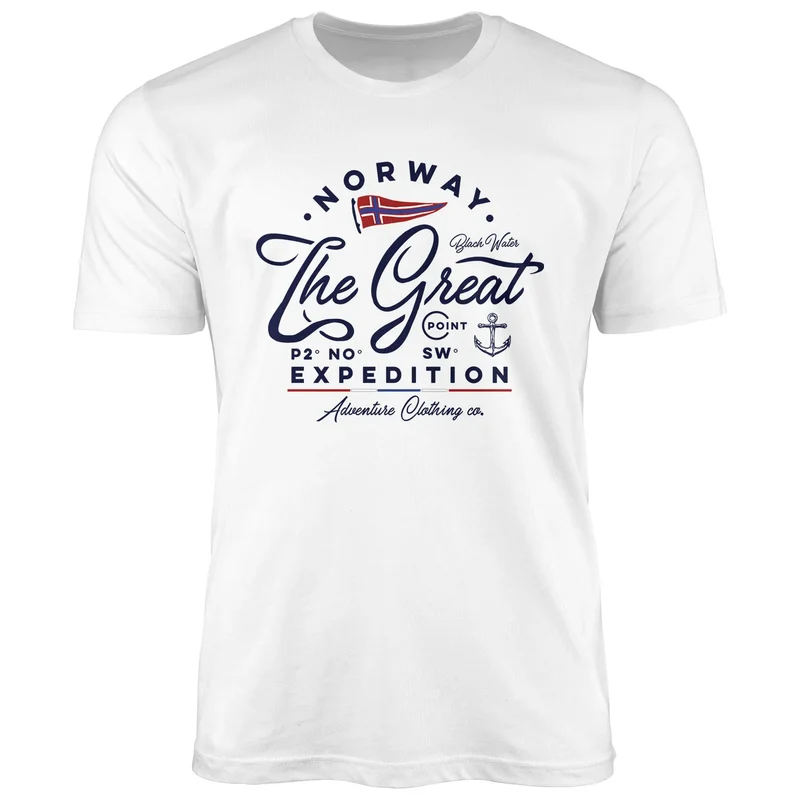 Herren T-Shirt Norwegen The Great Expedition Outdoor Adventure Fashion Streetstyle