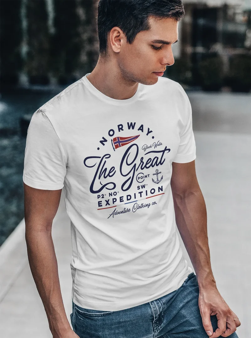 Herren T-Shirt Norwegen The Great Expedition Outdoor Adventure Fashion Streetstyle