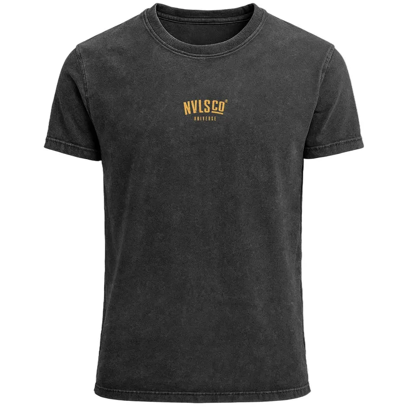 Herren Vintage T-Shirt Backprint Adler Abenteuer Outdoor Wildnis Printshirt T-Shirt Aufdruck Used Look