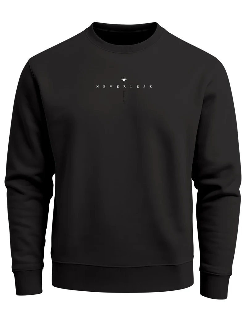 Sweatshirt Herren Pullover mit Backprint Astronomie Sonne-Mond Design Fashion Spiritual Streetwear