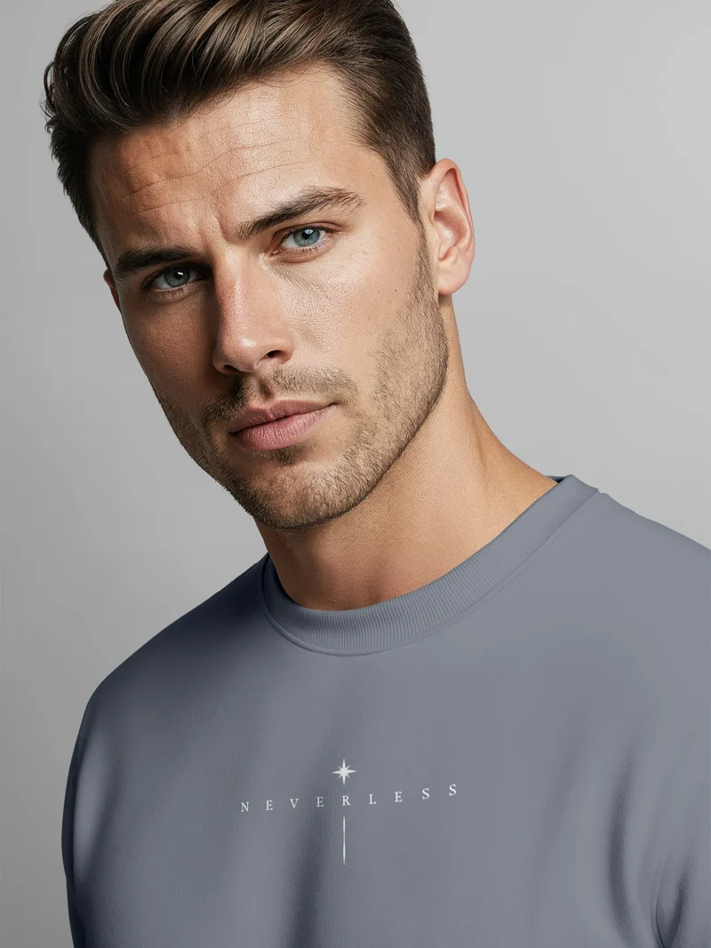Sweatshirt Herren Pullover mit Backprint Astronomie Sonne-Mond Design Fashion Spiritual Streetwear