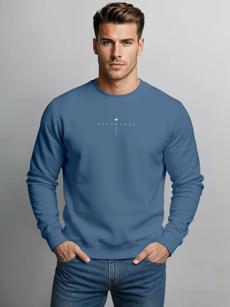 Sweatshirt Herren Pullover mit Backprint Astronomie Sonne-Mond Design Fashion Spiritual Streetwear