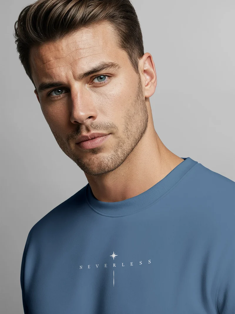 Sweatshirt Herren Pullover mit Backprint Astronomie Sonne-Mond Design Fashion Spiritual Streetwear