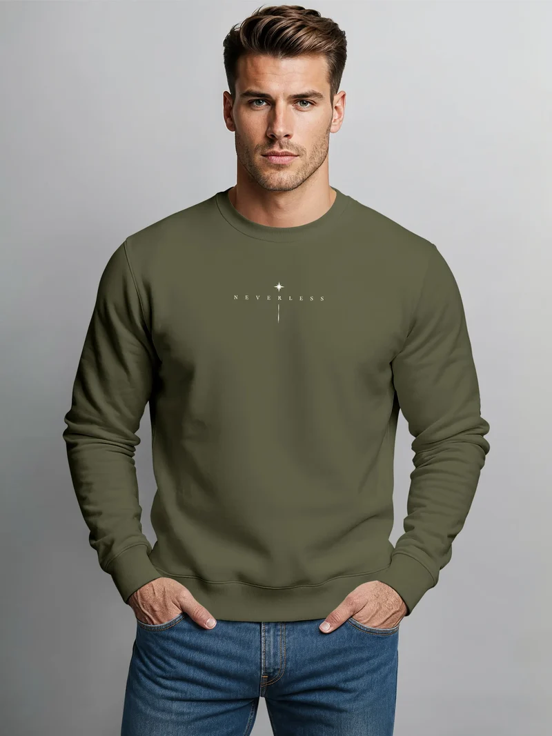Sweatshirt Herren Pullover mit Backprint Astronomie Sonne-Mond Design Fashion Spiritual Streetwear