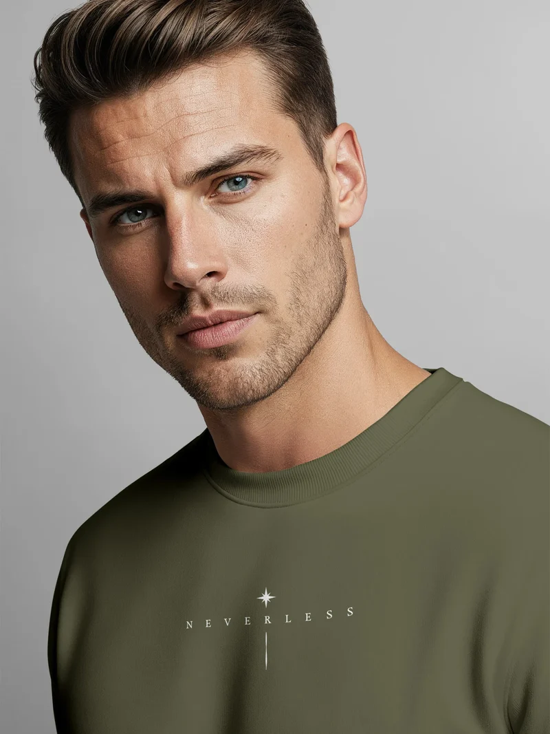 Sweatshirt Herren Pullover mit Backprint Astronomie Sonne-Mond Design Fashion Spiritual Streetwear
