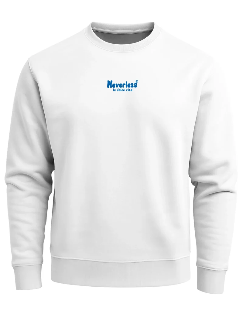 Sweatshirt Herren Pullover mit Backprint La Dolce Vita Statement Pullover mit Zitrus Print Summer Vibes Fashion Streetwear