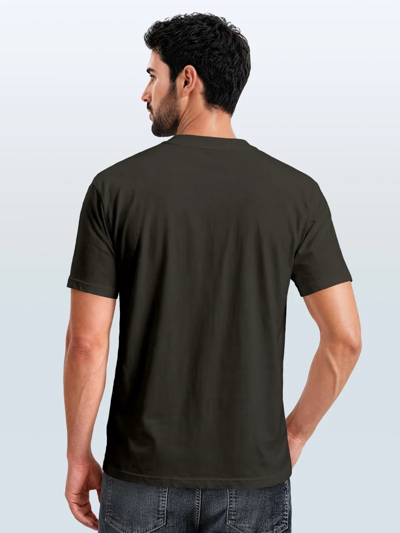 Herren T-Shirt Frontprint - Logo Design Palmen - Baumwollshirt Männer Fashion Streetstyle Slim Fit