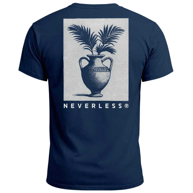 Herren T-Shirt Backprint Amphoren Print Antik Sommer Shirt Grafikdesign Fashion Streetstyle