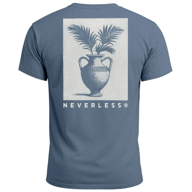 Herren T-Shirt Backprint Amphoren Print Antik Sommer Shirt Grafikdesign Fashion Streetstyle