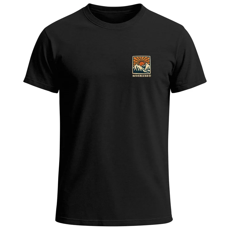 Herren T-Shirt Backprint Outdoor Grafik Print Stay Positive Good Vibes Fashion Streetstyle Männer