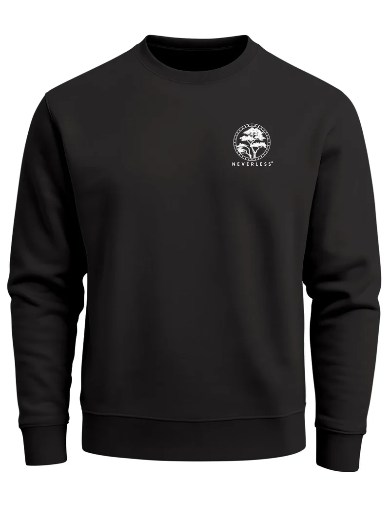 Sweatshirt Herren Pullover mit Backprint Japan Asien Symbole Fashion Sweater Männer Streetwear
