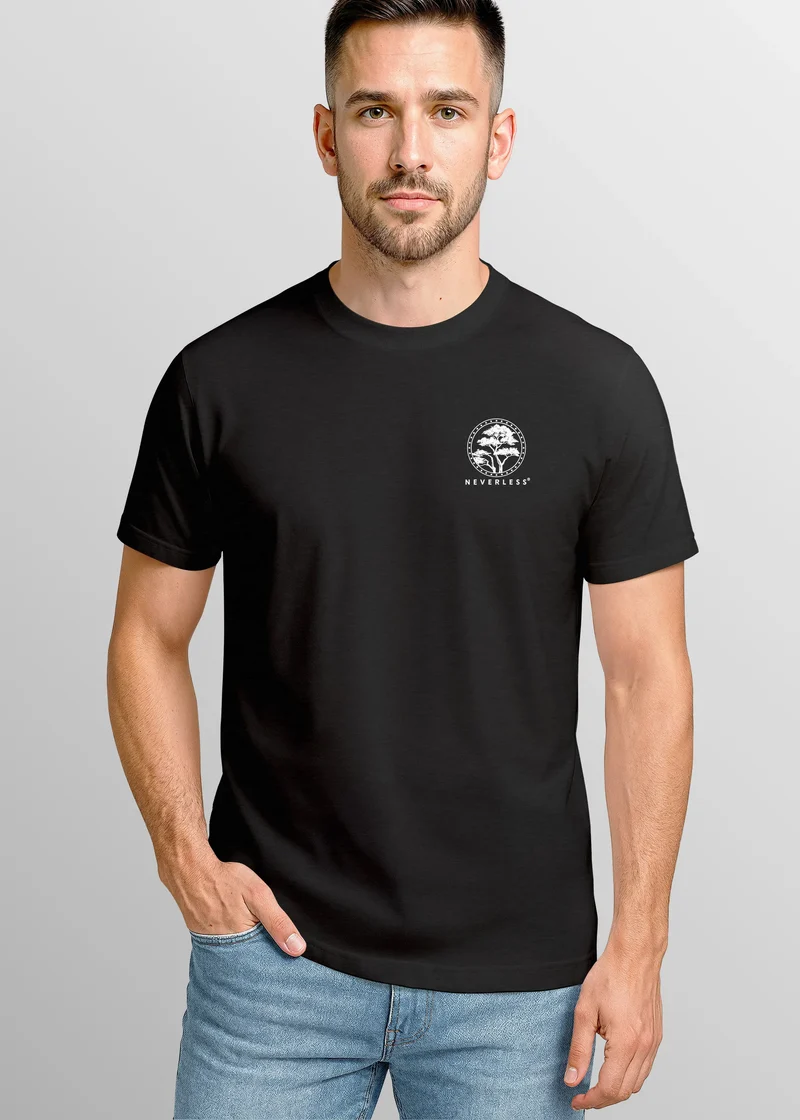 Backprint T-Shirt Herren Tokyo Japan Asien Symbole Kranich Welle Bonsai Printshirt Männer Fashion Streetstyle