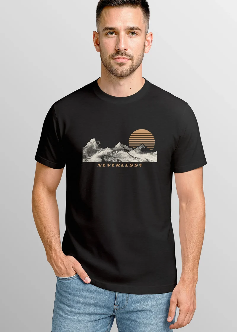 Herren T-Shirt Printshirt Outdoor Statement Natur Wandern Fashion Streetstyle Männer