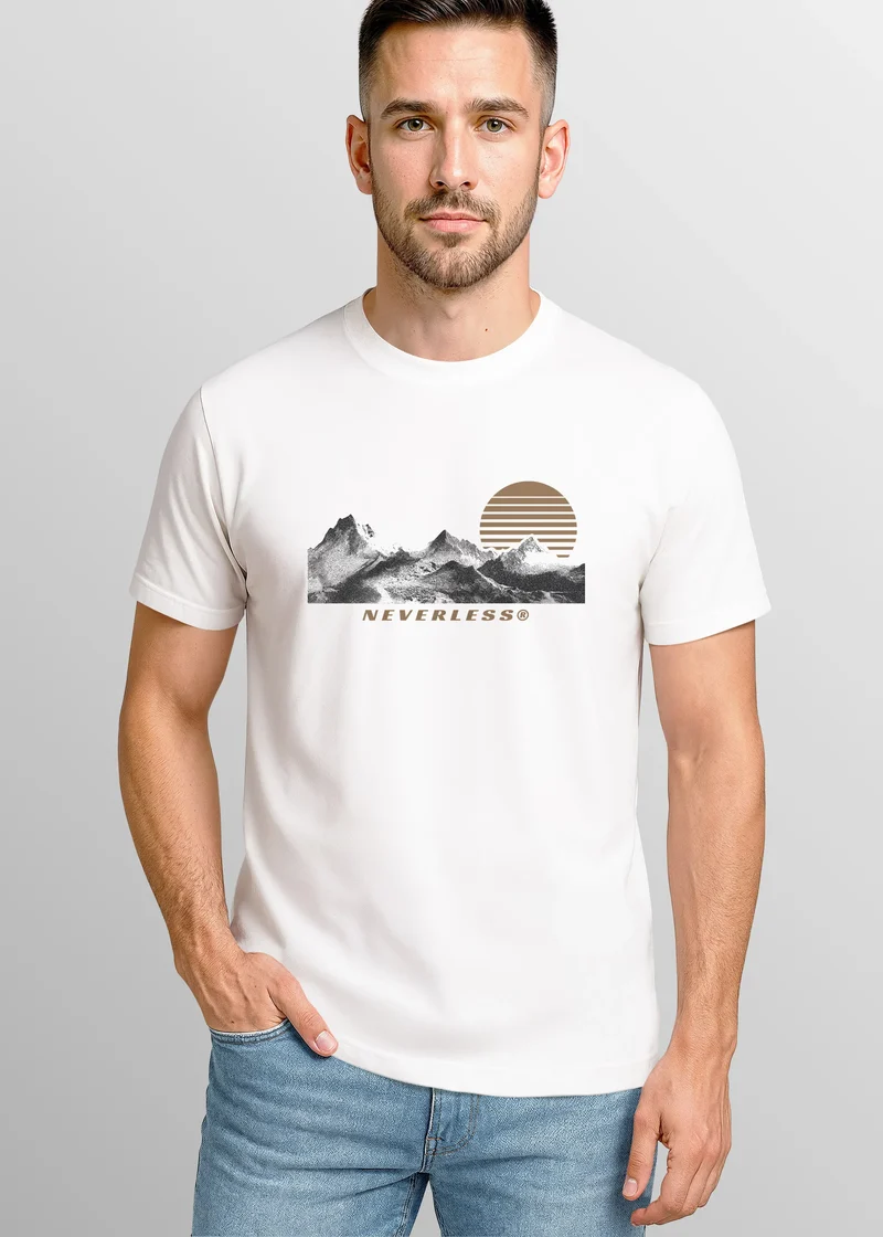 Herren T-Shirt Printshirt Outdoor Statement Natur Wandern Fashion Streetstyle Männer