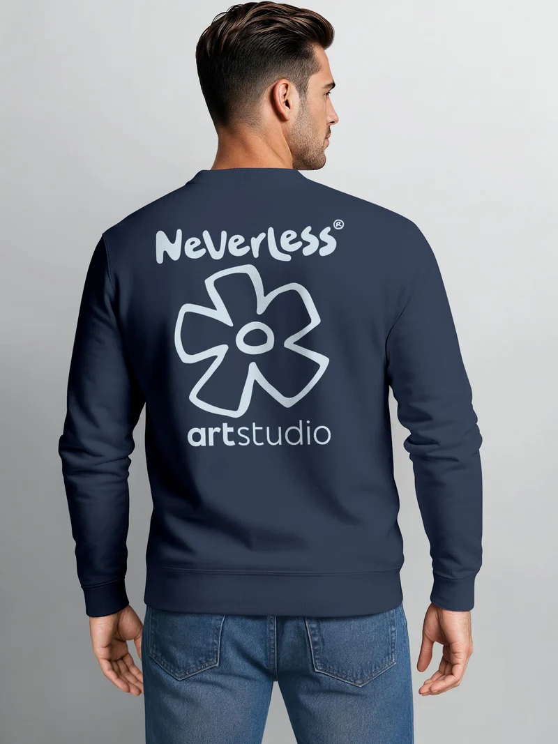 Herren Sweatshirt Flower Artstudio Backprint Regular Fit