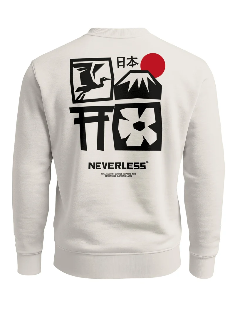 Herren Sweatshirt Japan Backprint Regular Fit