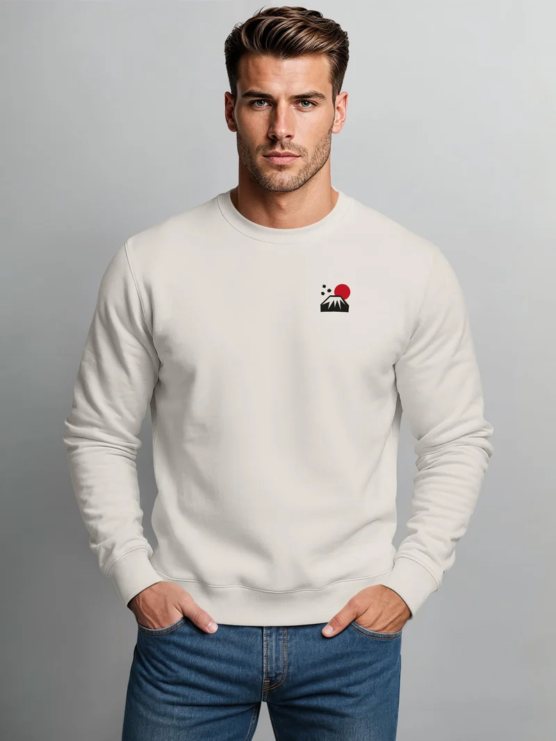 Herren Sweatshirt Japan Backprint Regular Fit