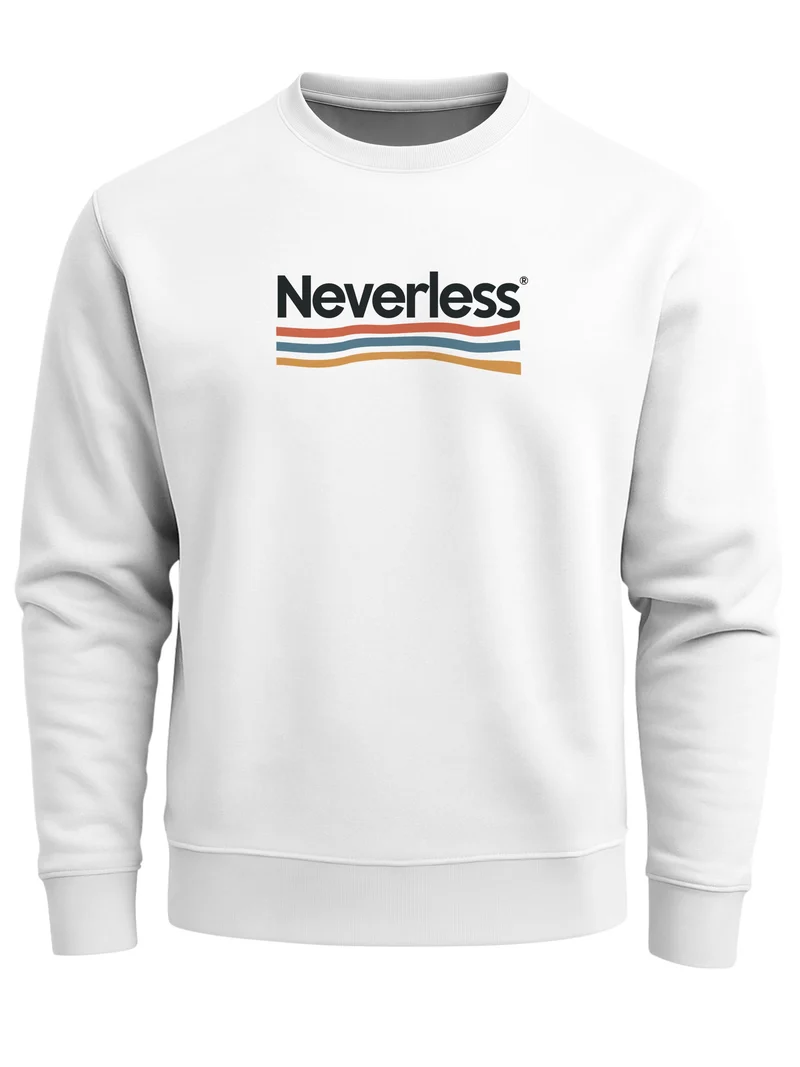 Herren Sweatshirt Logo Waves Frontprint Regular Fit