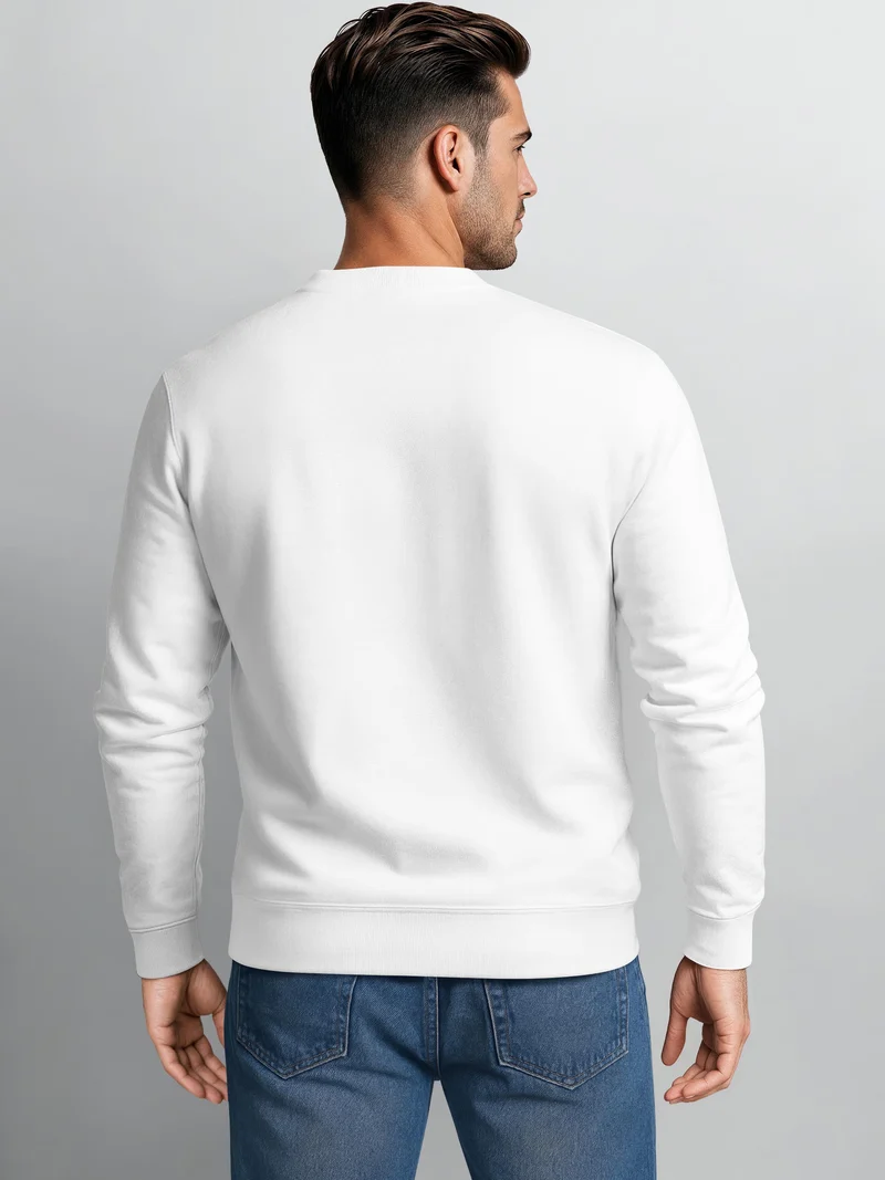 Herren Sweatshirt Logo Waves Frontprint Regular Fit
