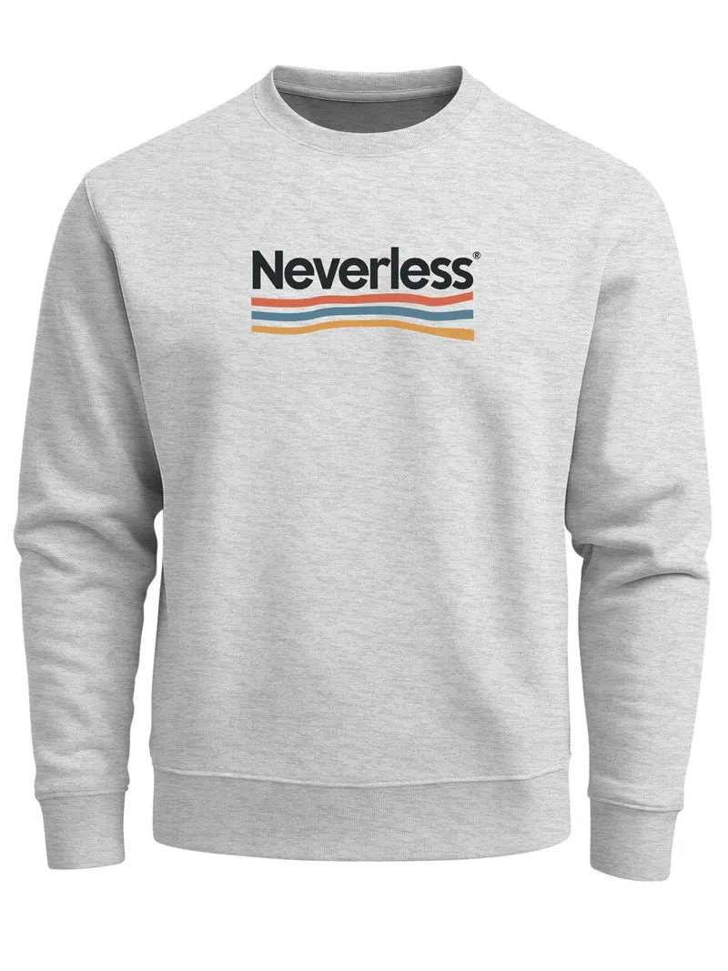 Herren Sweatshirt Logo Waves Frontprint Regular Fit