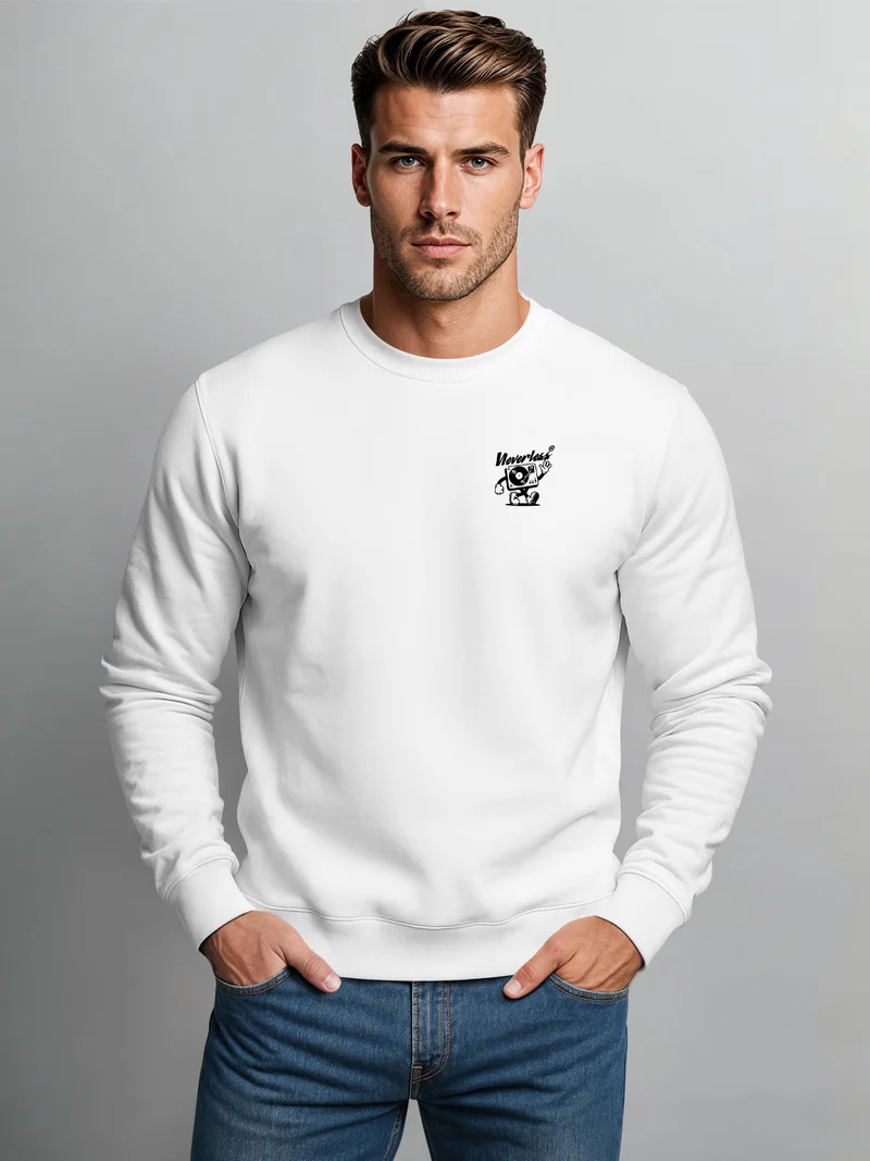 Herren Sweatshirt Play Music Backprint Regular Fit