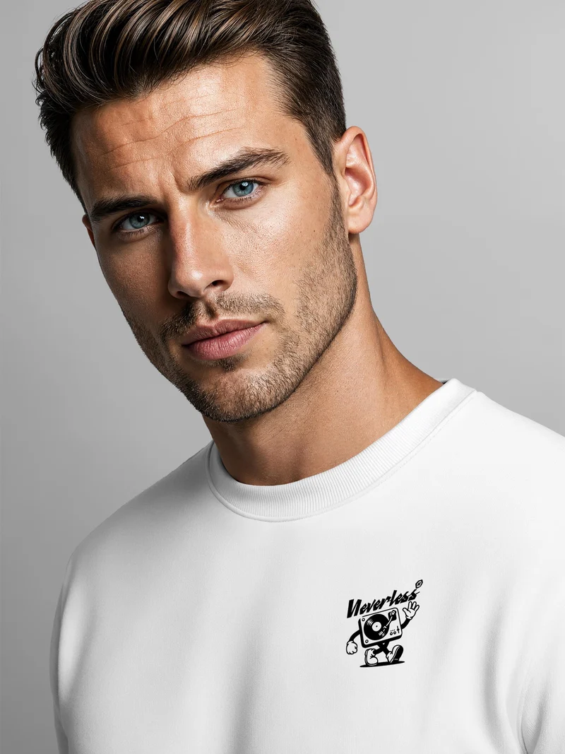 Herren Sweatshirt Play Music Backprint Regular Fit