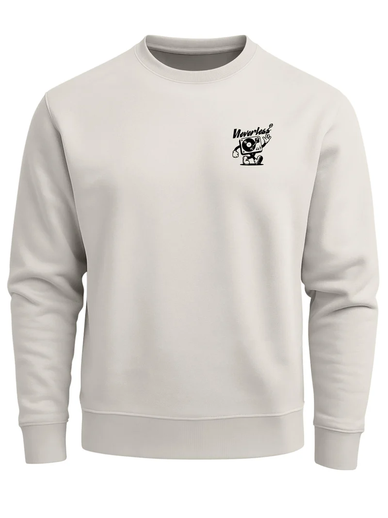 Herren Sweatshirt Play Music Backprint Regular Fit