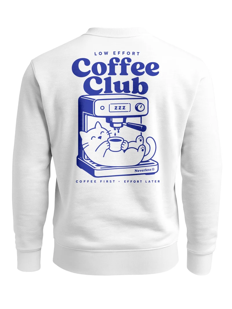Herren Sweatshirt Coffee Club Backprint Regular Fit