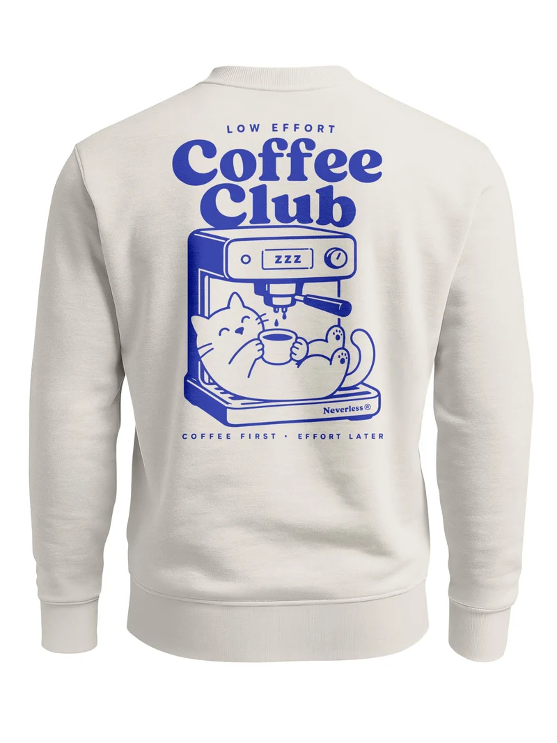 Herren Sweatshirt Coffee Club Backprint Regular Fit