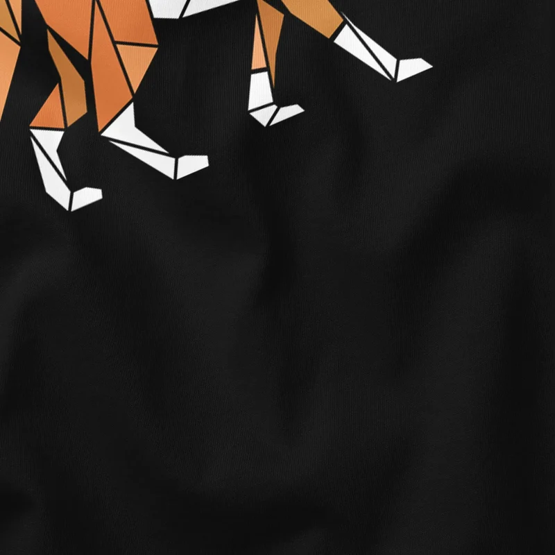 Herren T-Shirt Aufdruck Fuchs Polygon Kunstdruck Geometrie Outdoor Logo Tier Motiv Fashion Streetstyle