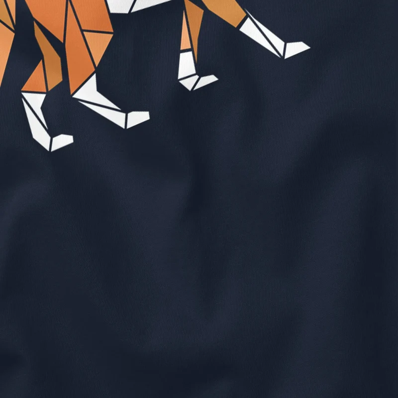 Herren T-Shirt Aufdruck Fuchs Polygon Kunstdruck Geometrie Outdoor Logo Tier Motiv Fashion Streetstyle