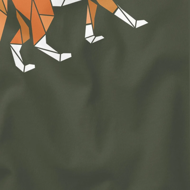 Herren T-Shirt Aufdruck Fuchs Polygon Kunstdruck Geometrie Outdoor Logo Tier Motiv Fashion Streetstyle