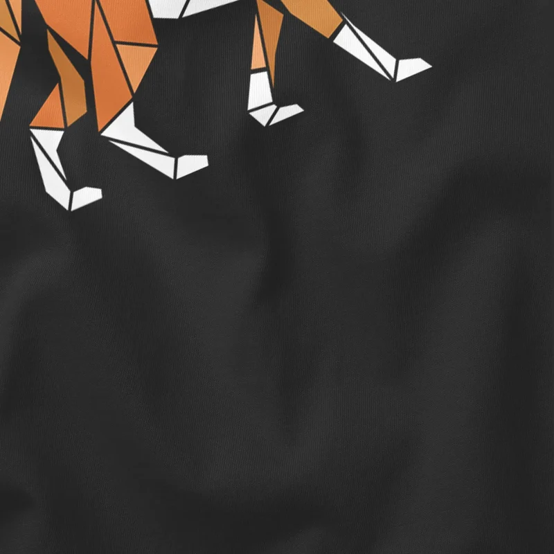 Herren T-Shirt Aufdruck Fuchs Polygon Kunstdruck Geometrie Outdoor Logo Tier Motiv Fashion Streetstyle