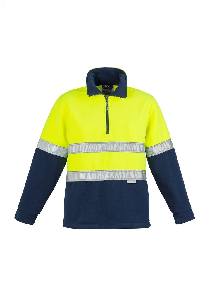 Mens Hi Vis Fleece Jumper - Hoop Taped