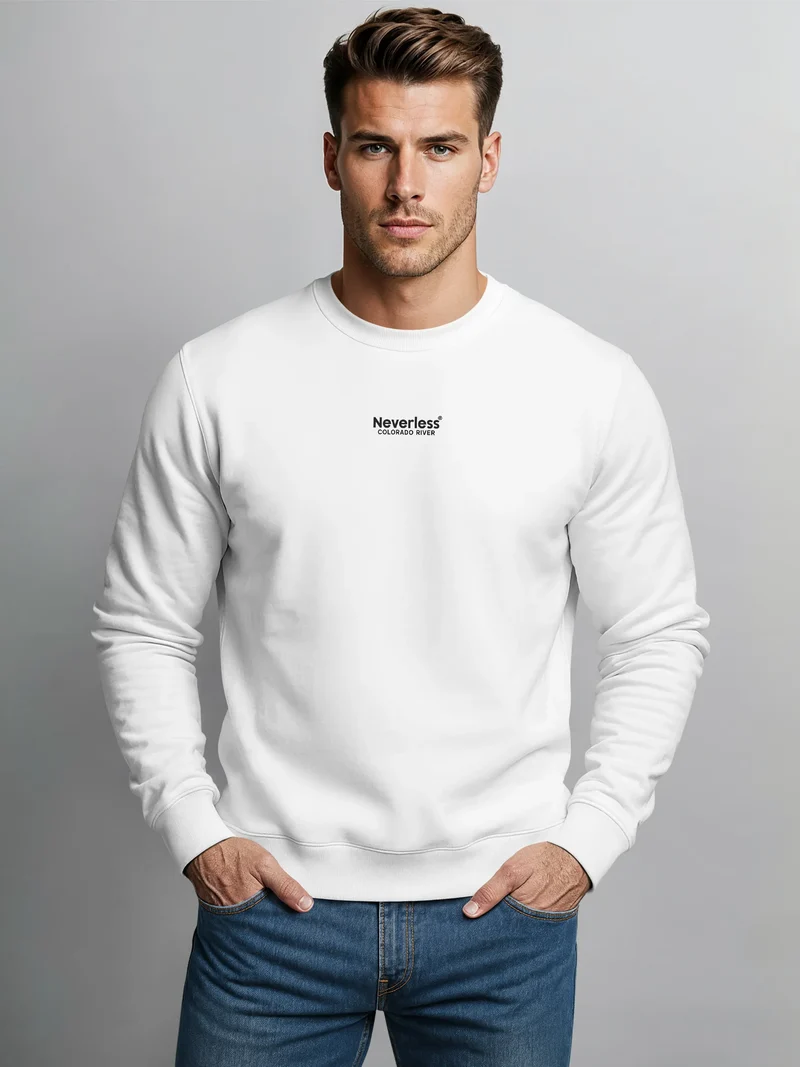 Sweatshirt Herren Pullover mit Backprint mit Canyon-Motiv Lake Powell Graphic Print Fashion Outdoor Streetwear
