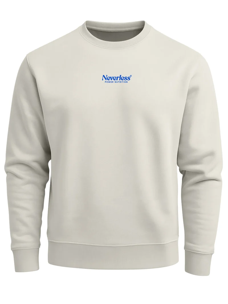 Sweatshirt Herren Pullover mit Backprint Power Nutrition Design Print Pullover mit Banana Graphic Vintage Sports Look