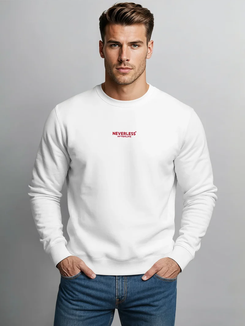 Sweatshirt Herren Pullover mit Backprint Japan Motiv Red Spider Lilies Afterlife Design von Asia Style Streetwear