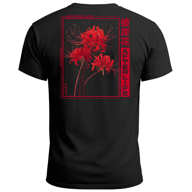 Backprint TShirt Herren Japan Schriftzeichen Asien Urban Fashion Streetstyle Freizeitshirt Männer
