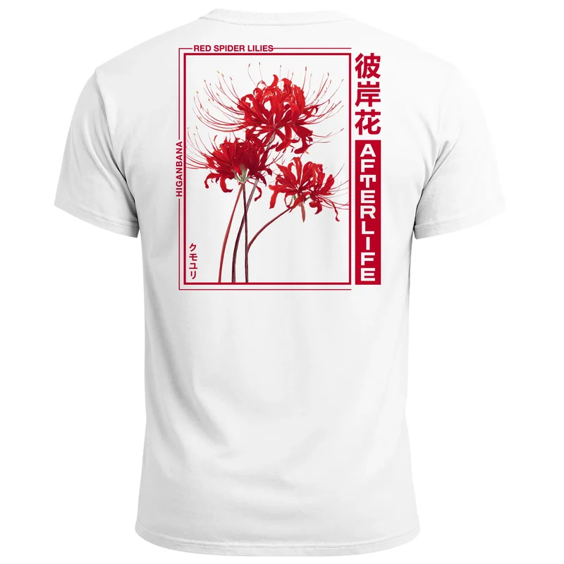 Backprint TShirt Herren Japan Schriftzeichen Asien Urban Fashion Streetstyle Freizeitshirt Männer