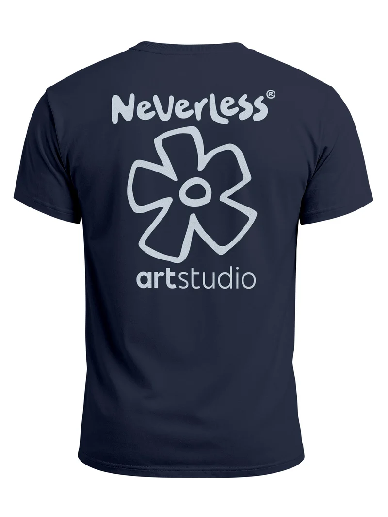 Herren T-Shirt Backprint - Minimal Blossom - Baumwollshirt Männer Fashion Streetstyle Slim Fit