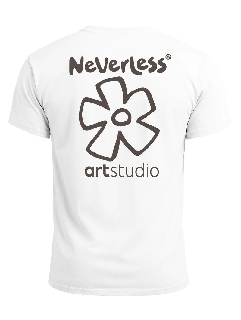 Herren T-Shirt Backprint - Minimal Blossom - Baumwollshirt Männer Fashion Streetstyle Slim Fit