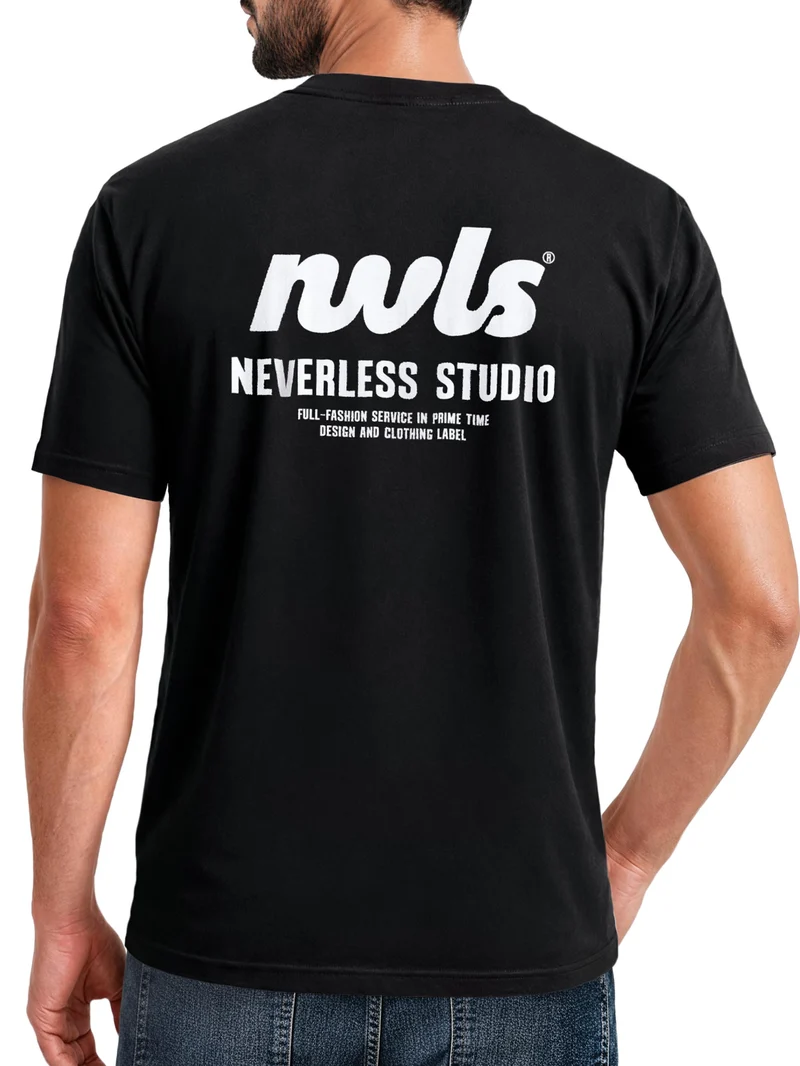 Herren T-Shirt Backprint - Design NVLS Studio - Baumwollshirt Männer Fashion Streetstyle Slim Fit