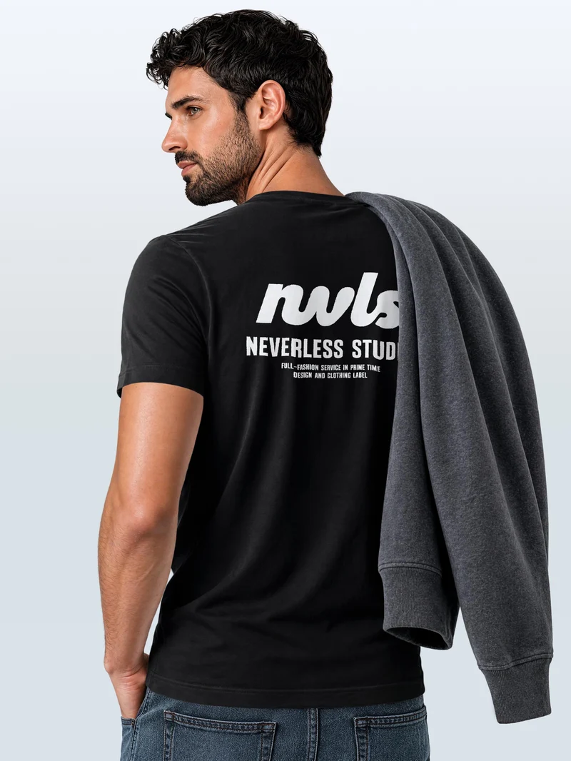 Herren T-Shirt Backprint - Design NVLS Studio - Baumwollshirt Männer Fashion Streetstyle Slim Fit