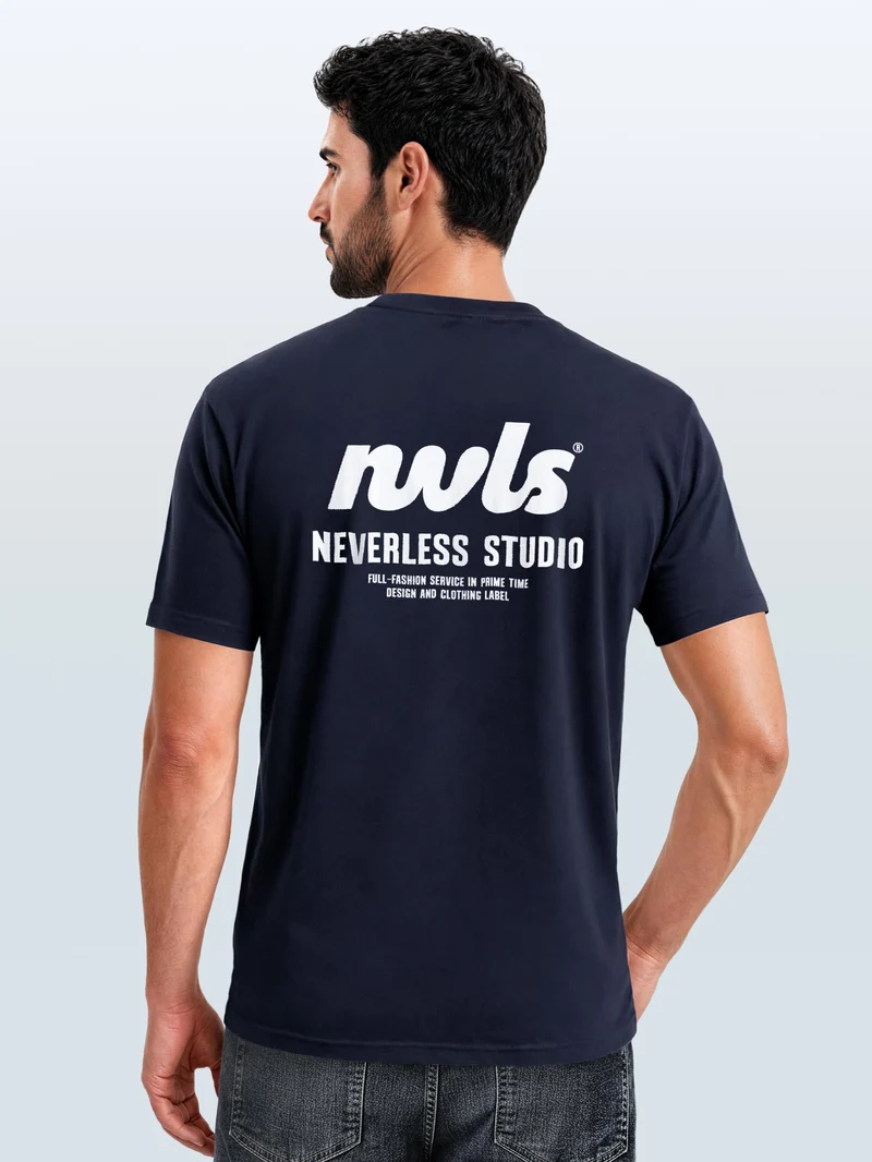 Herren T-Shirt Backprint - Design NVLS Studio - Baumwollshirt Männer Fashion Streetstyle Slim Fit